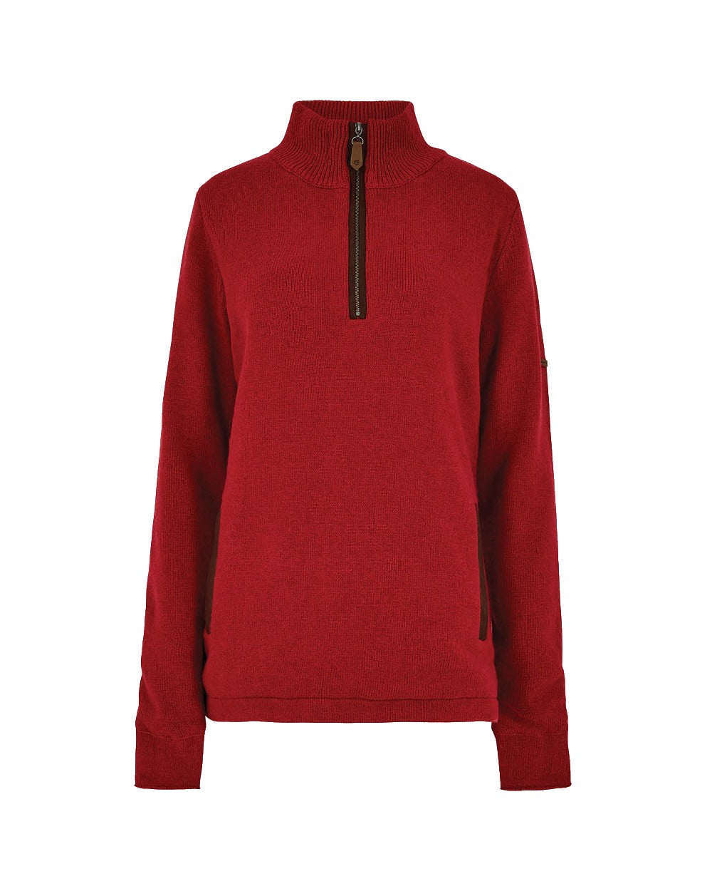 Dubarry Morrisey Zip Neck Sweater in Cardinal 