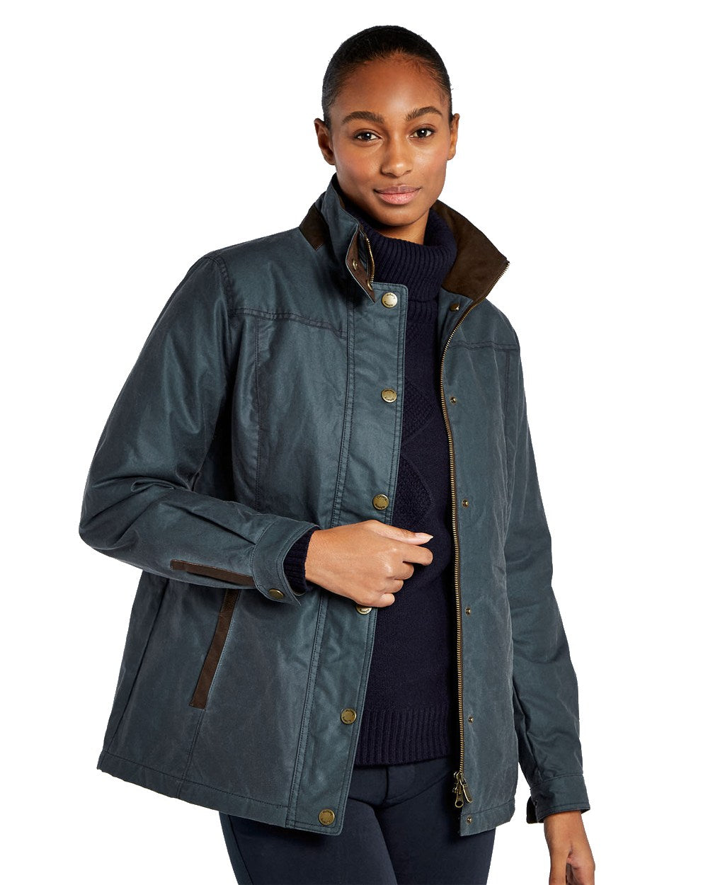 Dubarry Mountrath Waxed Jacket in Dark Pebble 