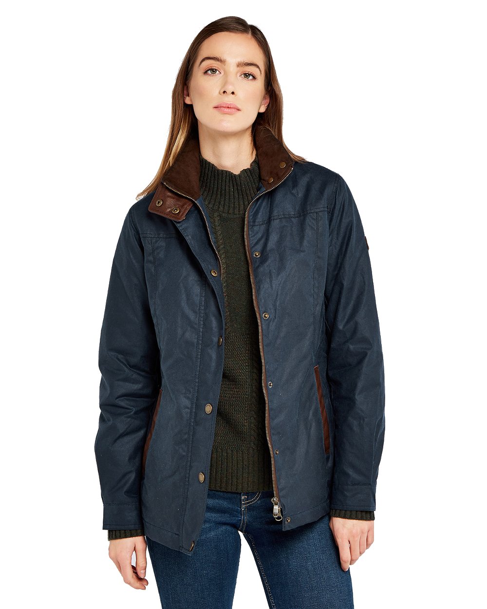 Dubarry Mountrath Waxed Jacket in Ocean Blue 