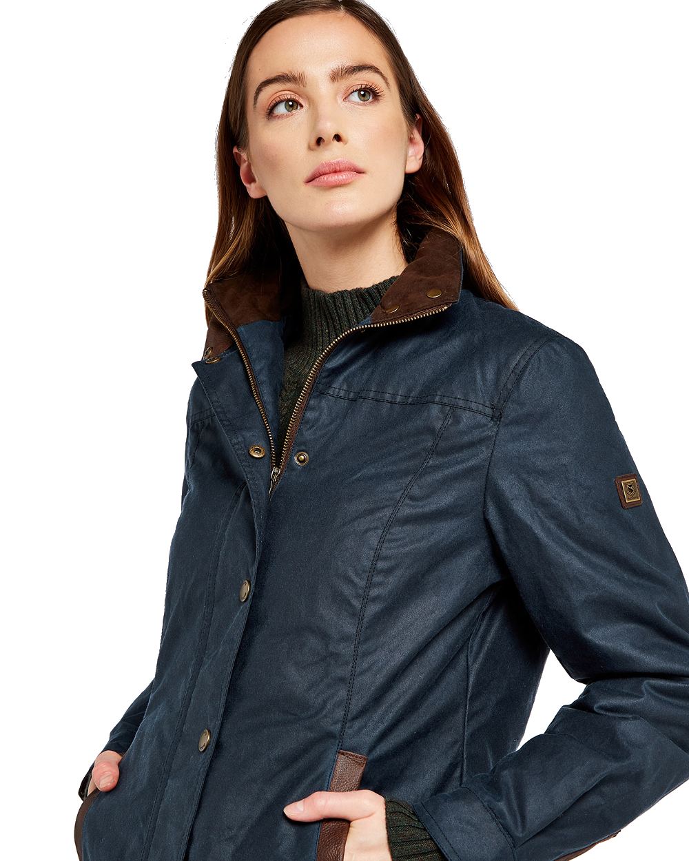 Dubarry Mountrath Waxed Jacket in Ocean Blue 