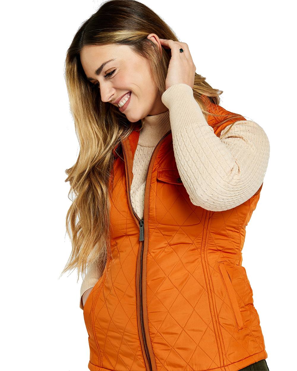 Dubarry Rathdown Quilted Gilet in Cayenne 