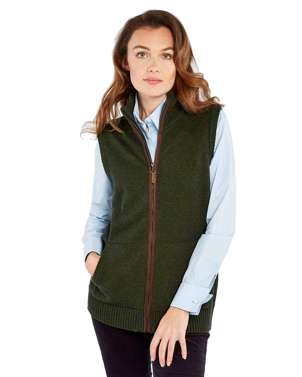 Dubarry Sheedy Knit Bodywarmer in Olive 