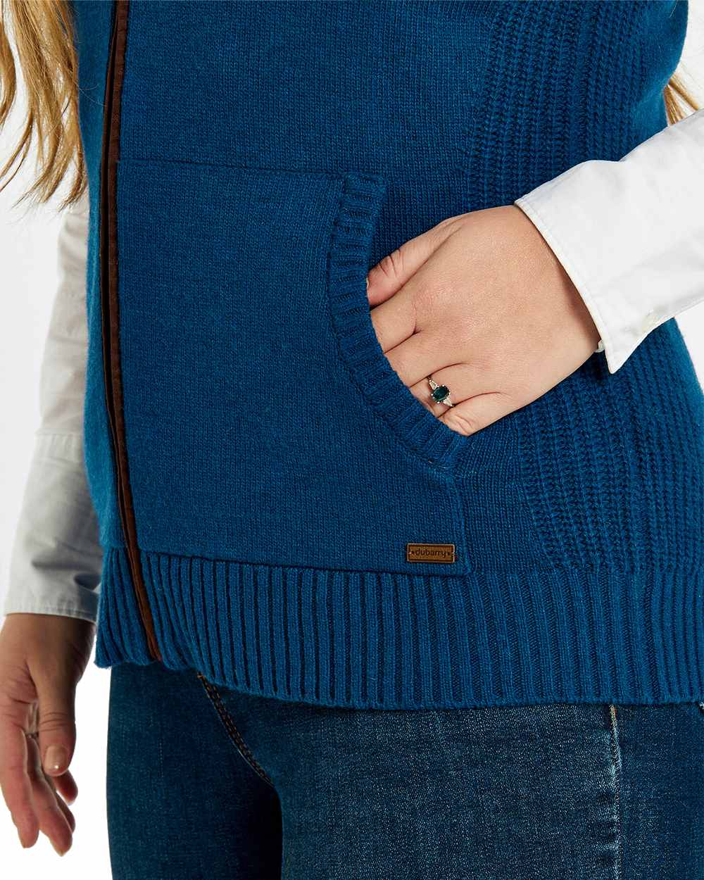 Dubarry Sheedy Knit Bodywarmer in Peacock Blue 