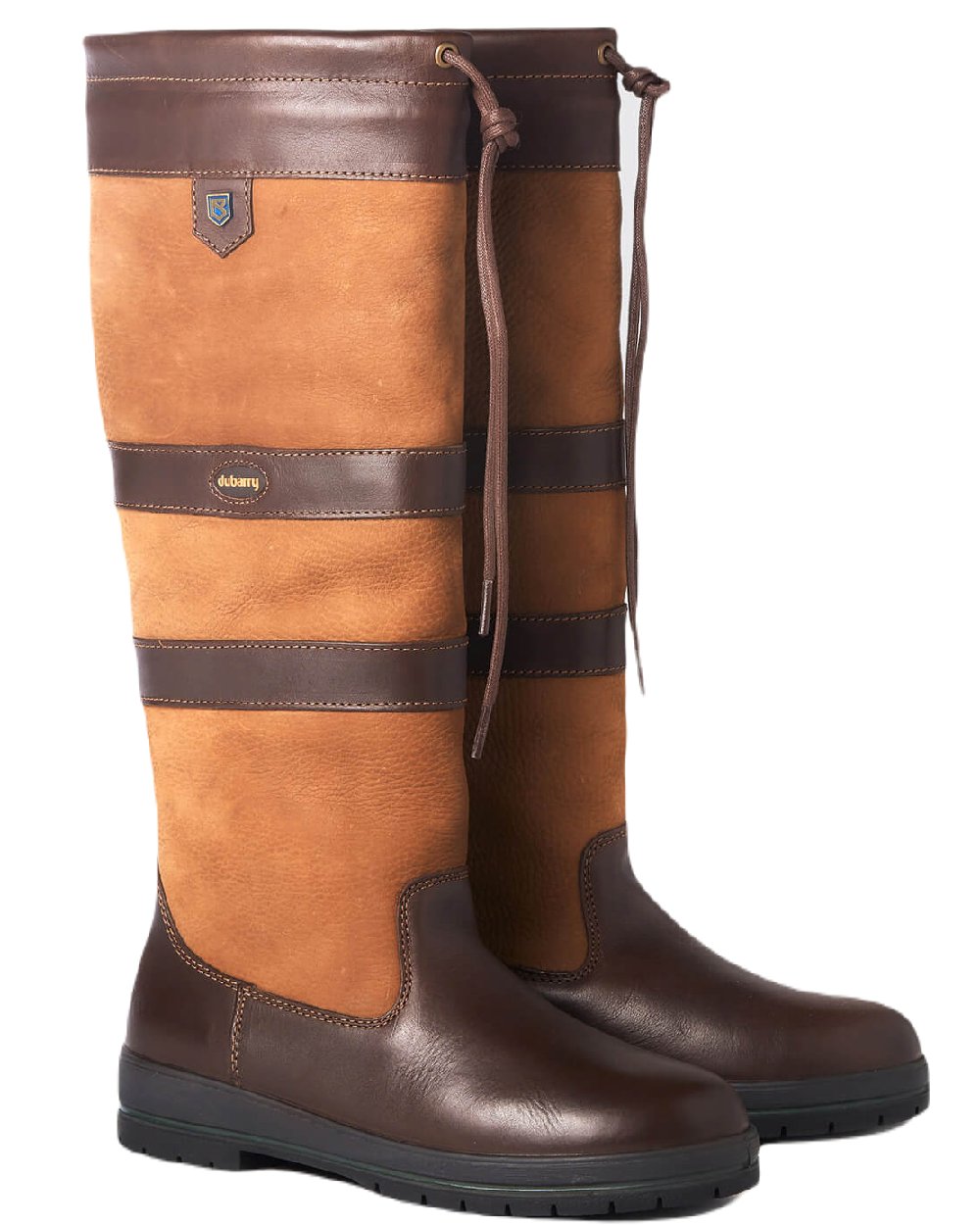 Dubarry Stivali Galway Country Originali - Pelle Idrorepellente, Membrana Gore-Tex, Marrone/Nero, Taglie X-Large, 37 EU