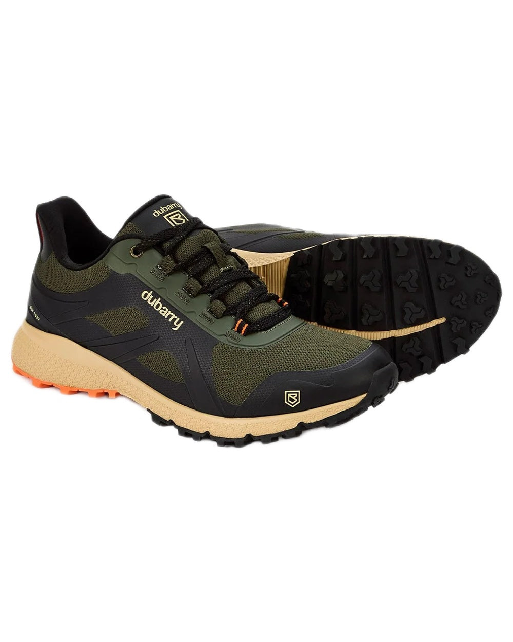 Black Multi coloured Dubarry Kempton Waterproof Breathable Sneaker on white background 