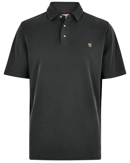 Black coloured Dubarry Mens Gilligan Tencel Modal Polo T-Shirt on white background 