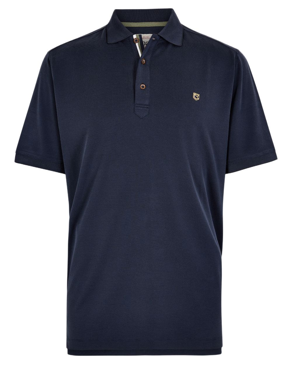 Ink Navy Coloured Dubarry Mens Morrison Polo Shirt on white background 