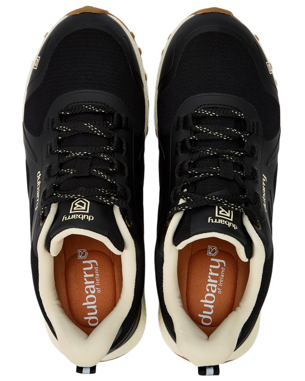 Black coloured Dubarry Womens Curragh All Weather Sneaker on white background 