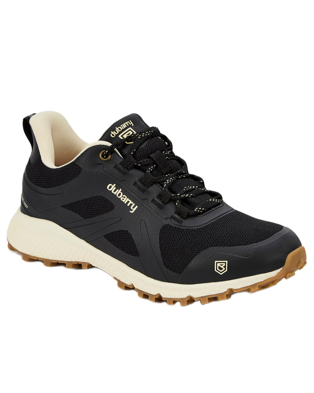 Black coloured Dubarry Womens Curragh All Weather Sneaker on white background 