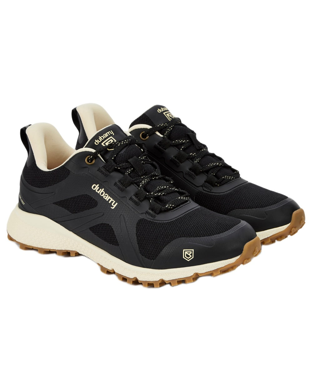 Black coloured Dubarry Womens Curragh All Weather Sneaker on white background 