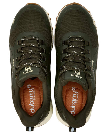 Olive coloured Dubarry Womens Curragh All Weather Sneaker on white background 