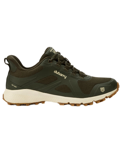 Olive coloured Dubarry Womens Curragh All Weather Sneaker on white background 