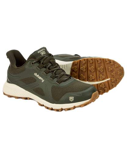 Olive coloured Dubarry Womens Curragh All Weather Sneaker on white background 