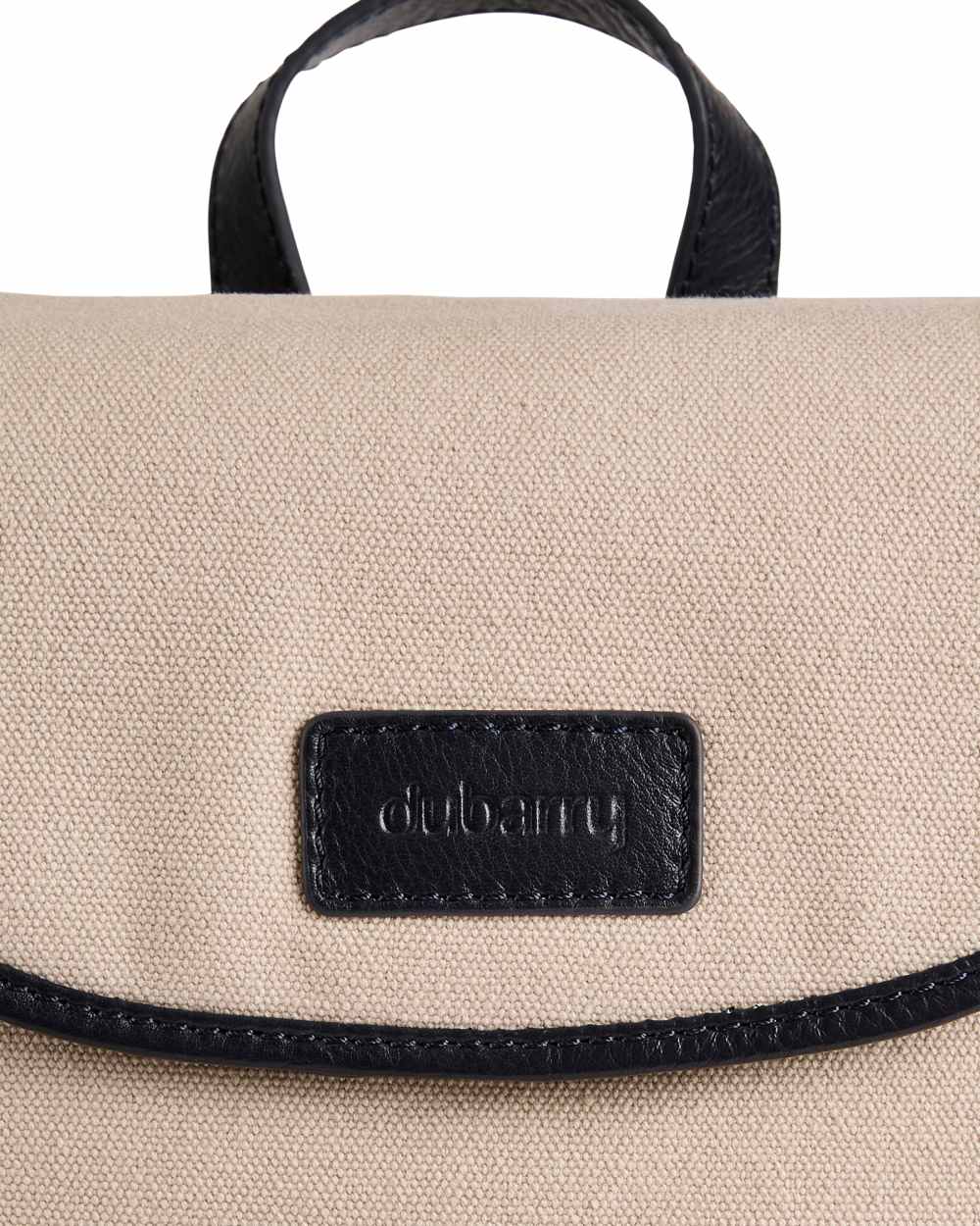 Navy coloured Dubarry Womens Rosegreen Canvas Backpack on white background 