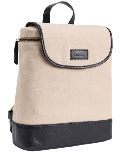 Navy coloured Dubarry Womens Rosegreen Canvas Backpack on white background 