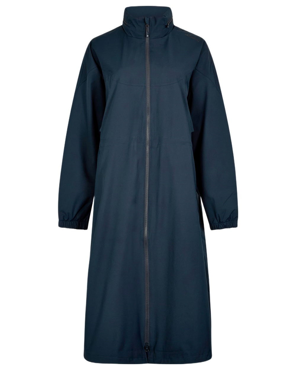 Navy coloured Dubarry Womens Sandycove Raincoat on white background 