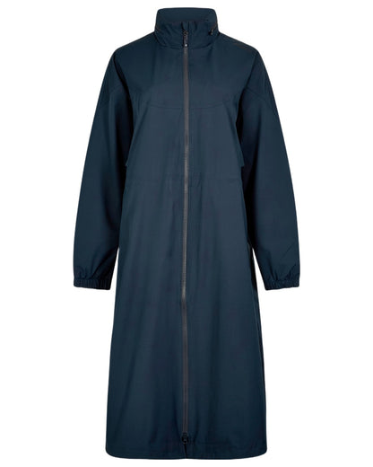 Navy coloured Dubarry Womens Sandycove Raincoat on white background 