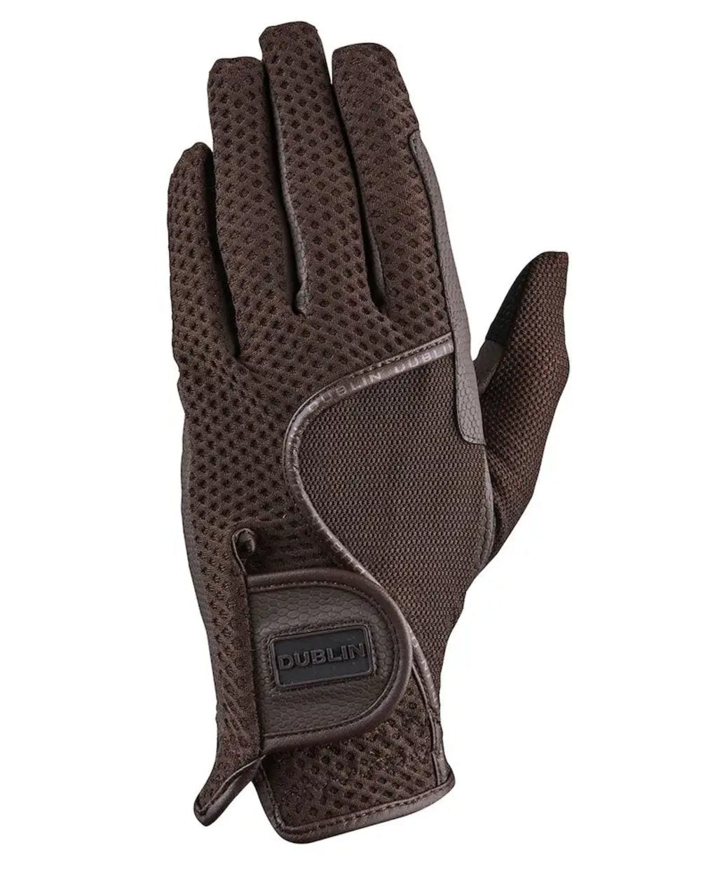 Chocolate Coloured Dublin Airflow Honeycomb Gloves on white background 
