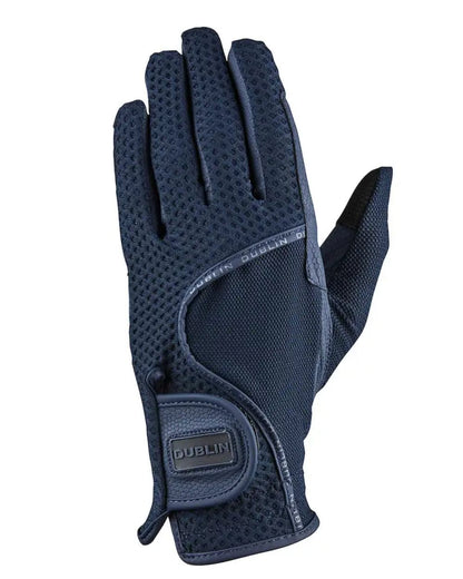 Navy Coloured Dublin Airflow Honeycomb Gloves on white background 