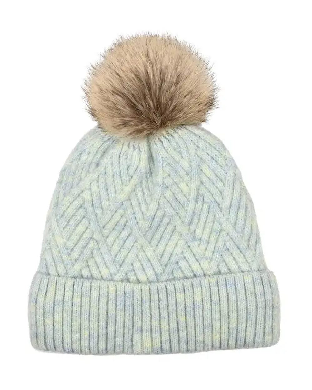 Green Marle coloured Dublin Bea Beanie on white background 