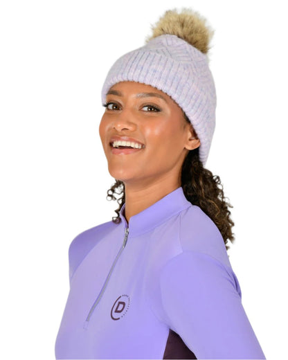 Purple Marle coloured Dublin Bea Beanie on white background 