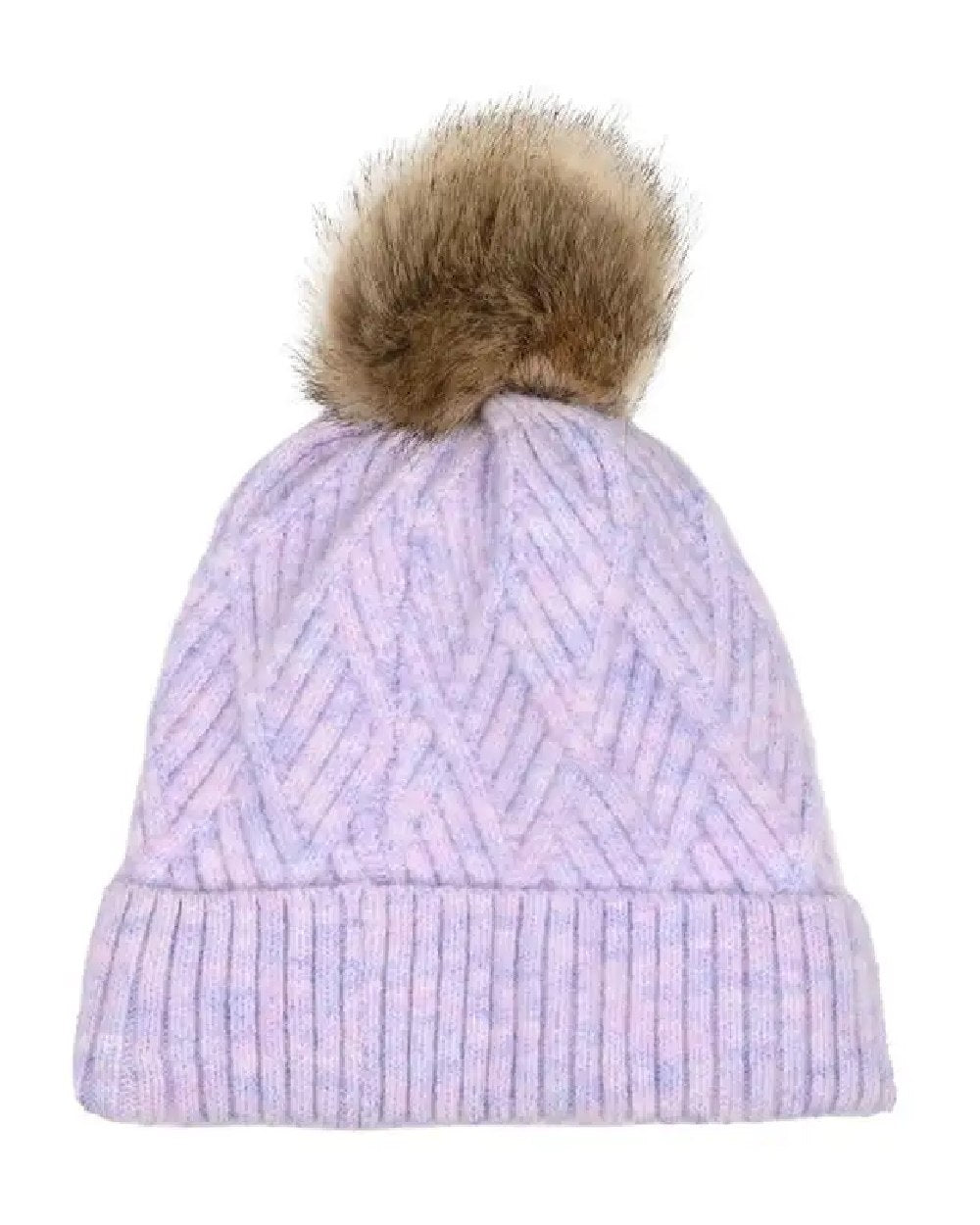 Purple Marle coloured Dublin Bea Beanie on white background 