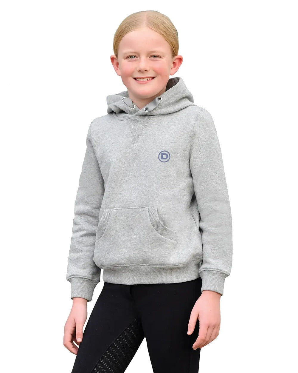 Grey Marle coloured Dublin Childrens Camile Hoodies on white background 