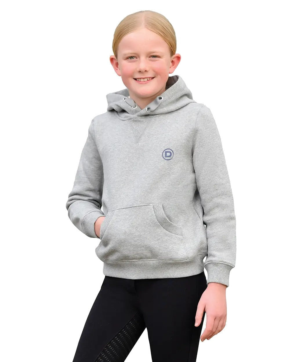 Grey Marle coloured Dublin Childrens Camile Hoodies on white background 