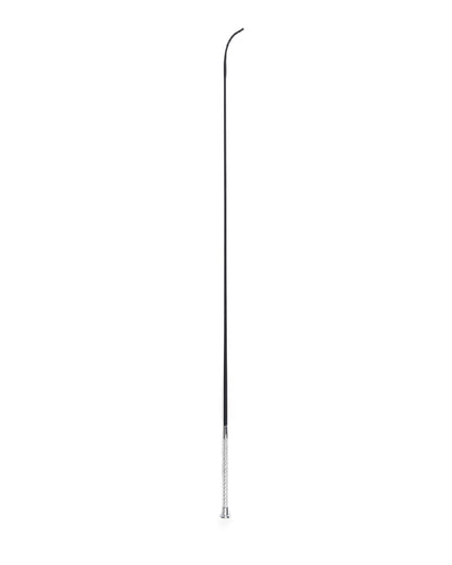 Black Coloured Dublin Crystal Handle Dressage Whip ll on white background 