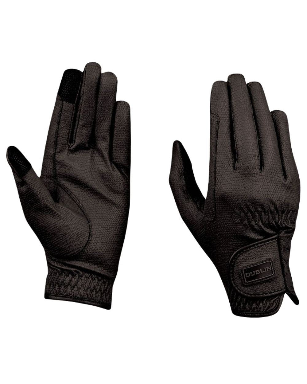 Black Coloured Dublin Every Day Touch Screen Compatible Gloves on white background 