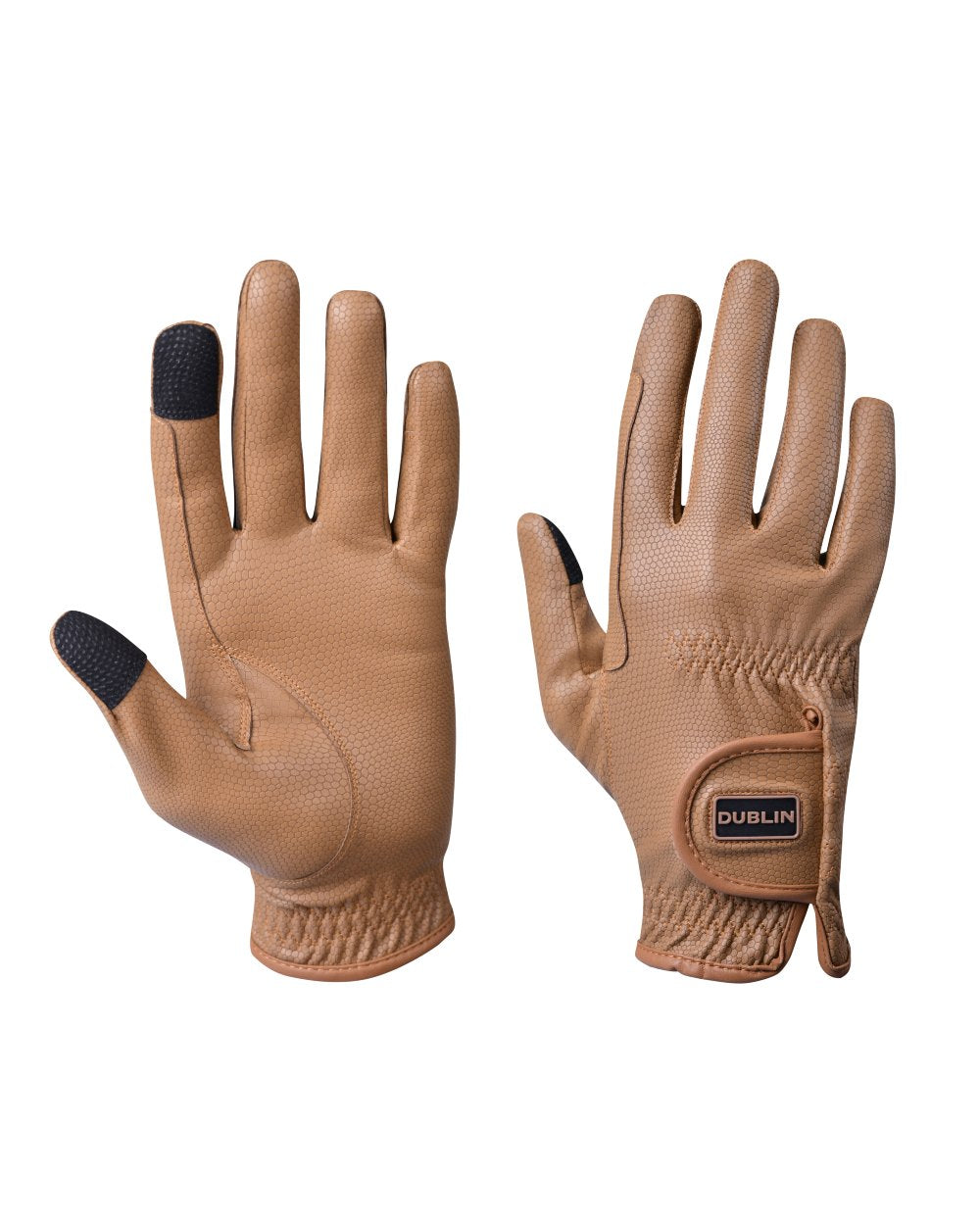 Caramel Coloured Dublin Every Day Touch Screen Compatible Gloves on white background 