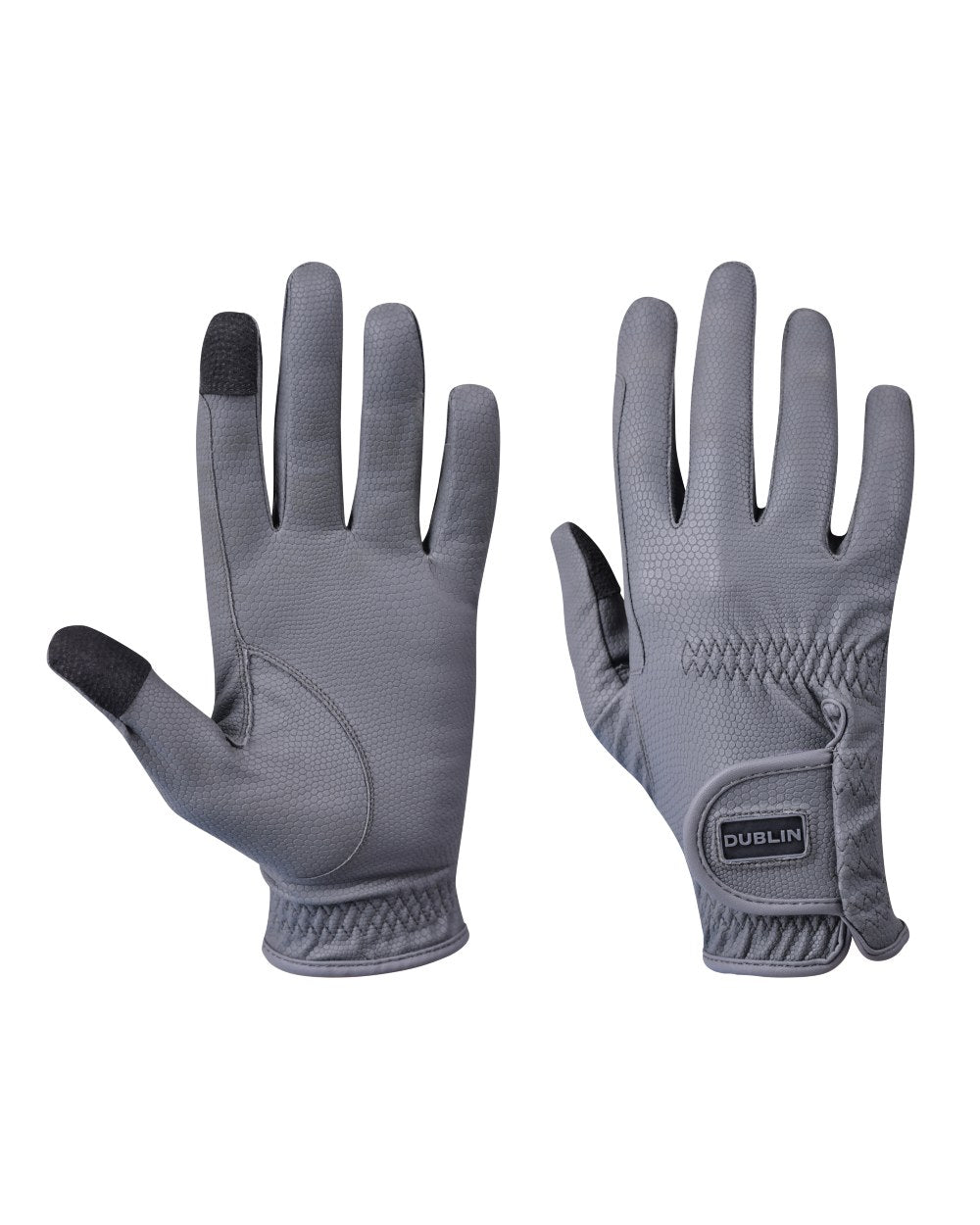 Grey Coloured Dublin Every Day Touch Screen Compatible Gloves on white background 