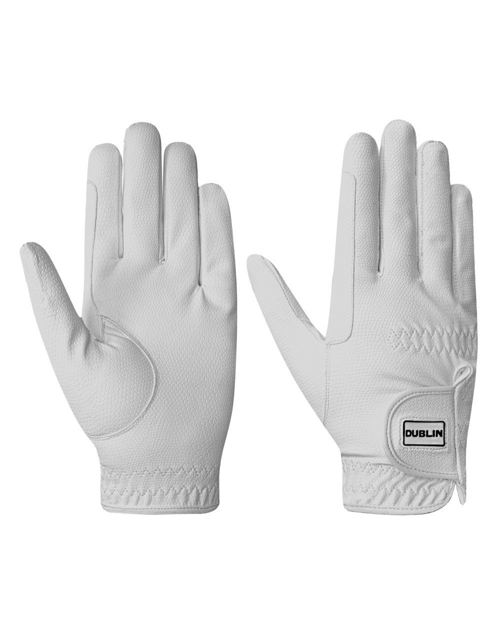White Coloured Dublin Every Day Touch Screen Compatible Gloves on white background 