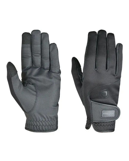 Black Coloured Dublin Everyday Softback Riding Gloves on white background 