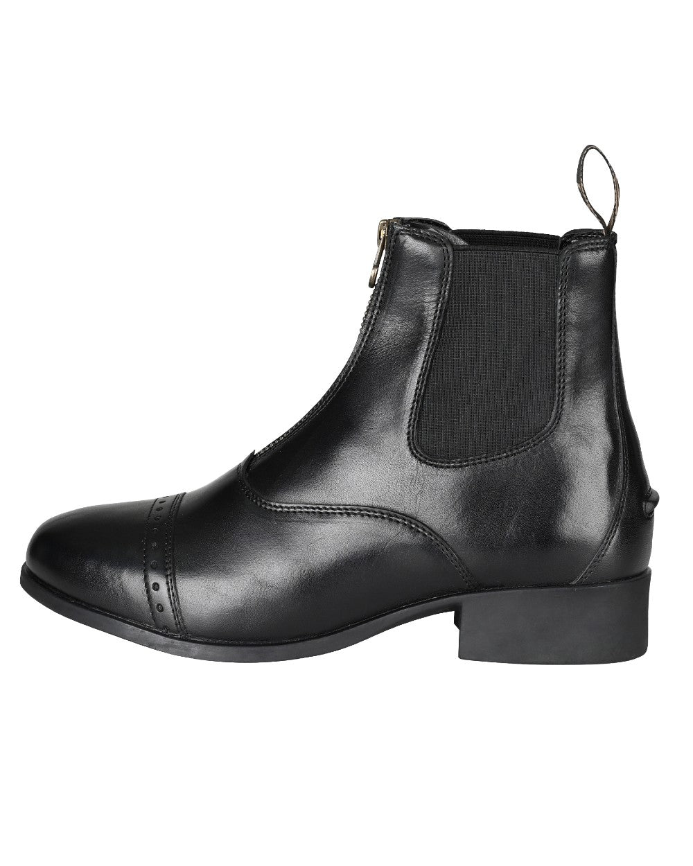 Black Coloured Dublin Foundation Zip Paddock Boots II on white background 