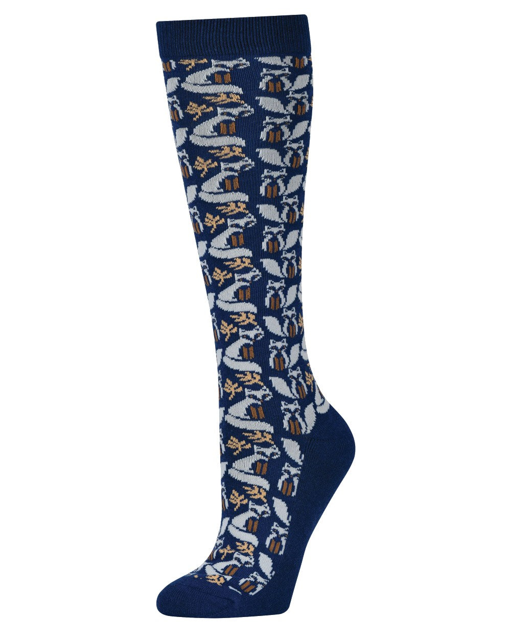  Navy Foxes coloured Dublin Single Pack Socks on white background 