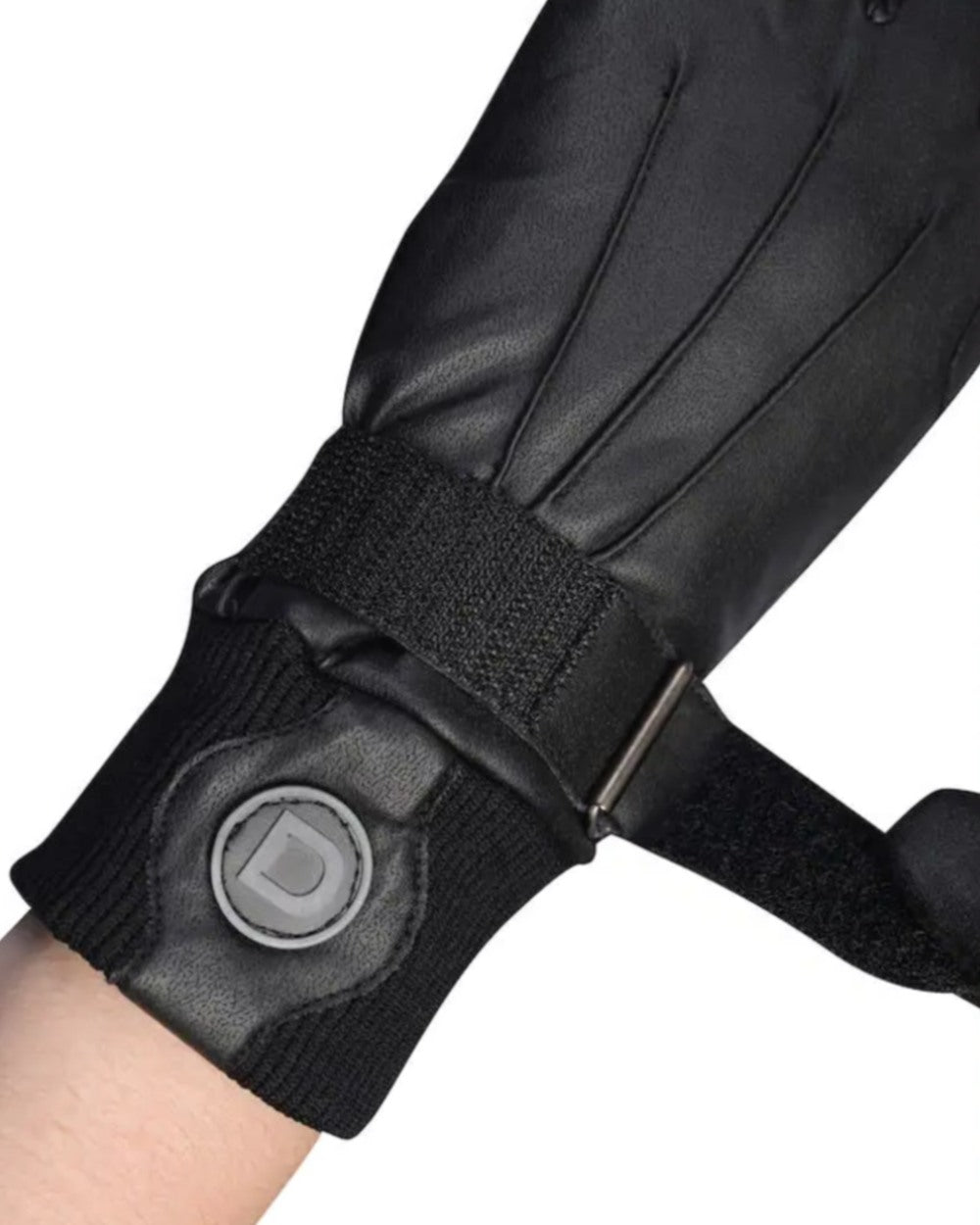 Black Coloured Dublin Thinsulate Waterproof Gloves on white background 