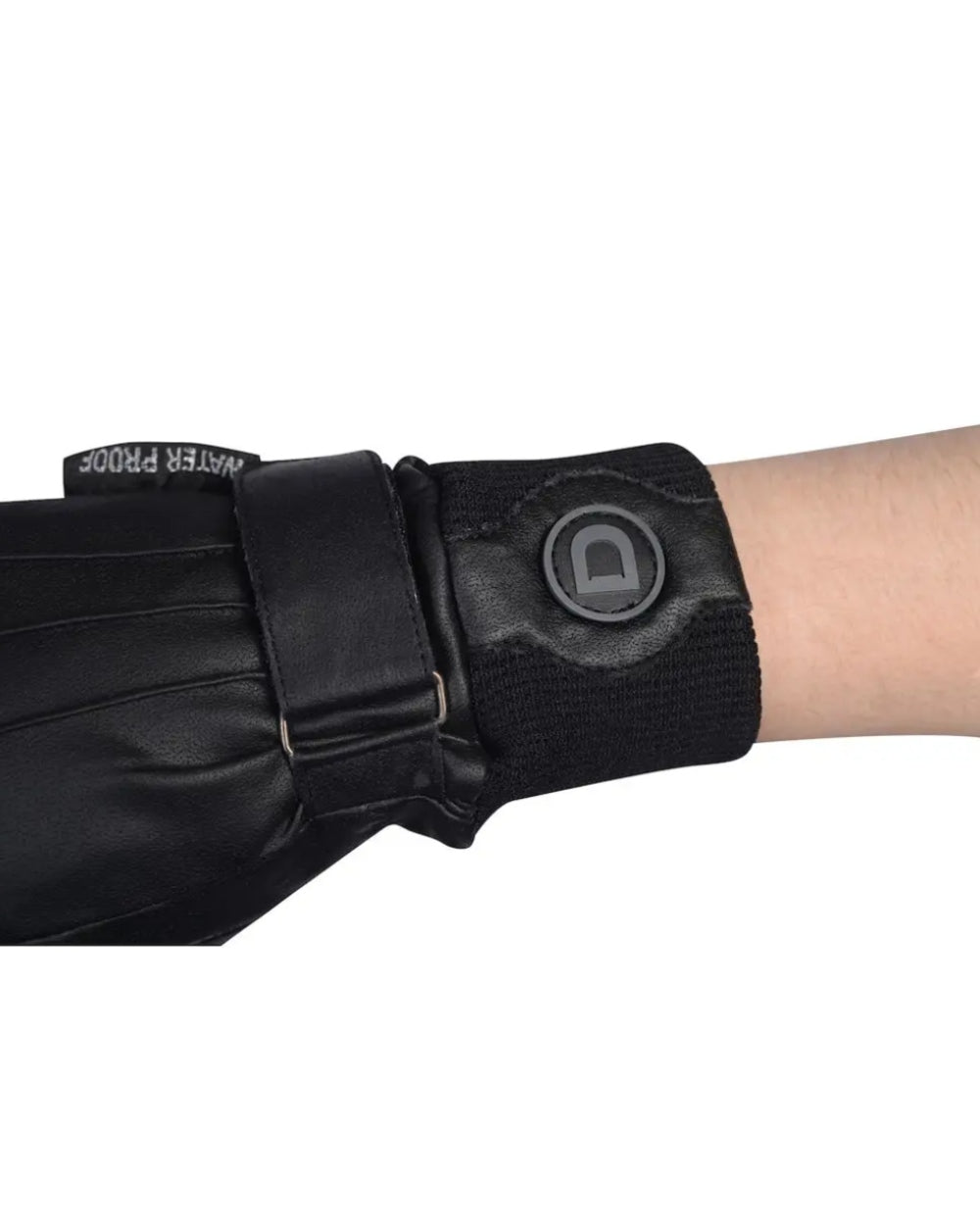 Black Coloured Dublin Thinsulate Waterproof Gloves on white background 
