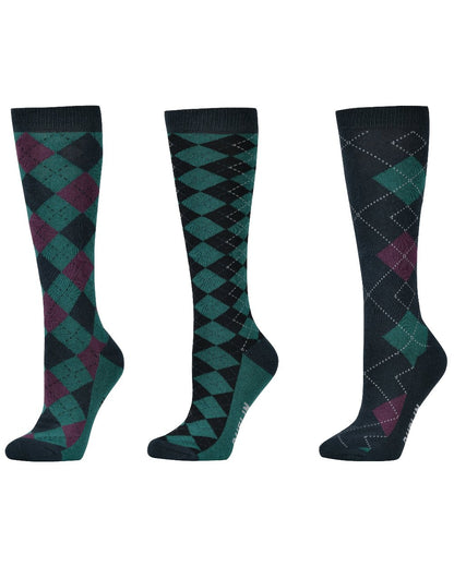 Clan Argyle coloured Dublin Three Pack Socks on white background 