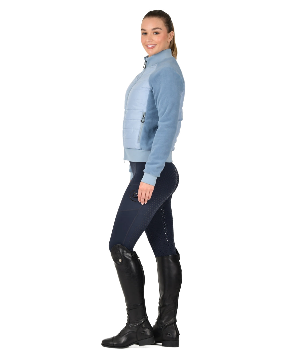 Blue Fog coloured Dublin Womens Insulated Hybrid Jacket on white background 