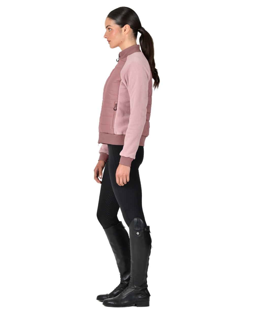 Dusty Rose coloured Dublin Womens Insulated Hybrid Jacket on white background 