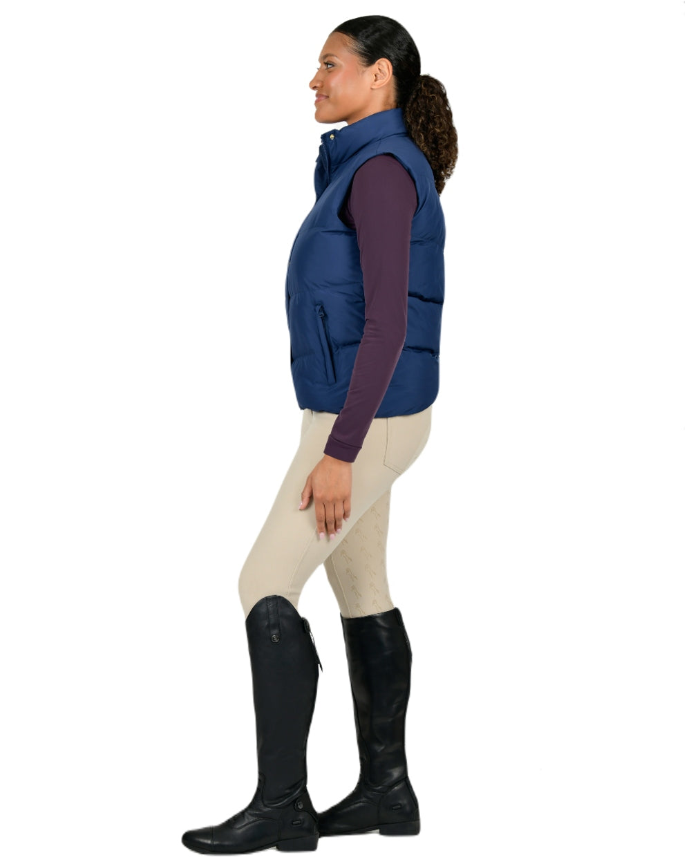 Naval Academy coloured Dublin Womens Patrice Puffer Vest on white background 