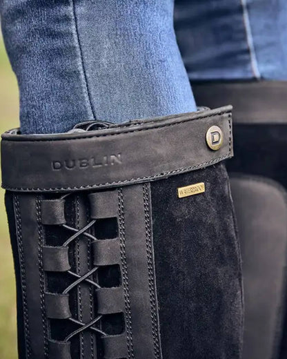 Black Coloured Dublin Womens Pinnacle Boots III on outdoor background 