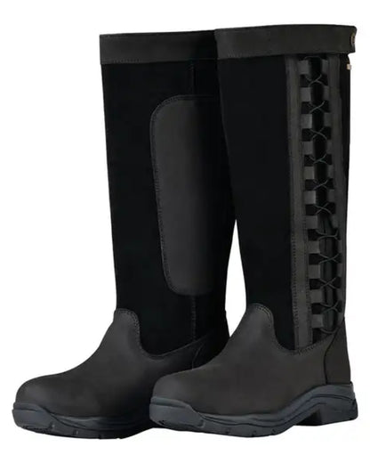 Black Coloured Dublin Womens Pinnacle Boots III on white background 