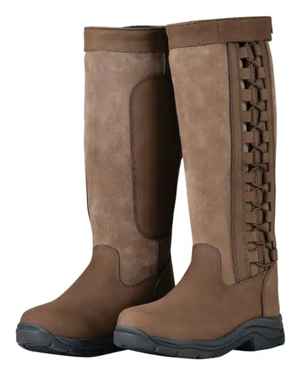 Chocolate Coloured Dublin Womens Pinnacle Boots III on white background 