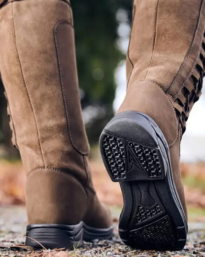 Chocolate Coloured Dublin Womens Pinnacle Boots III on outdoor background 