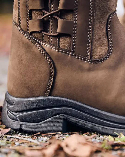 Chocolate Coloured Dublin Womens Pinnacle Boots III on outdoor background 