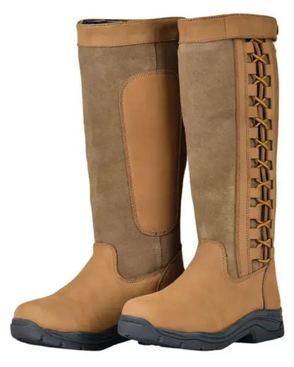 Dark Brown Coloured Dublin Womens Pinnacle Boots III on white background 