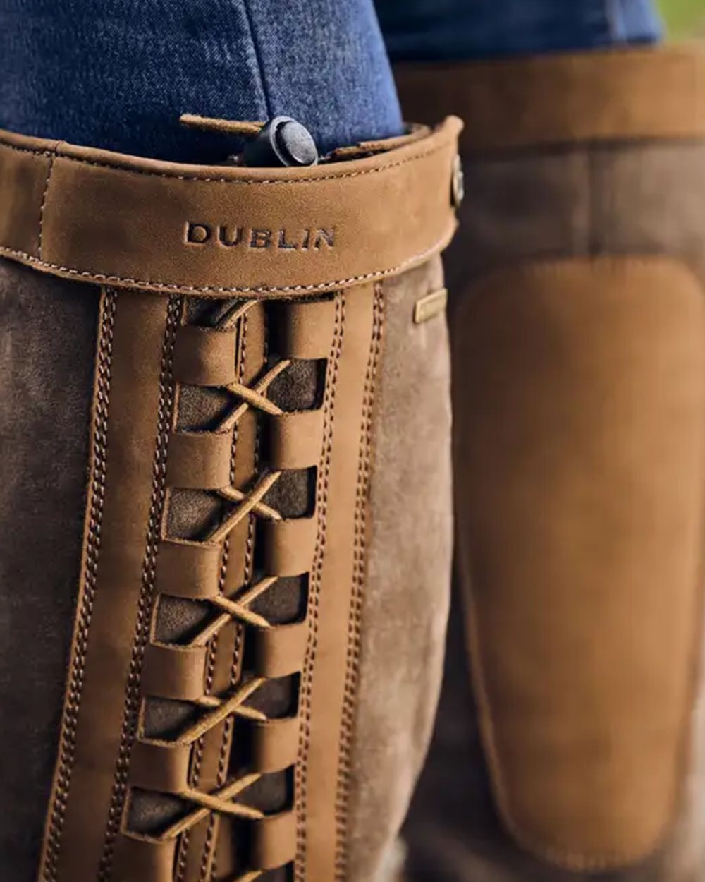 Dark Brown Coloured Dublin Womens Pinnacle Boots III on outdoor background 