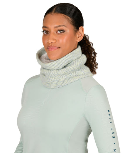 Green Marle coloured Dublin Womens Sam Snood on white background 